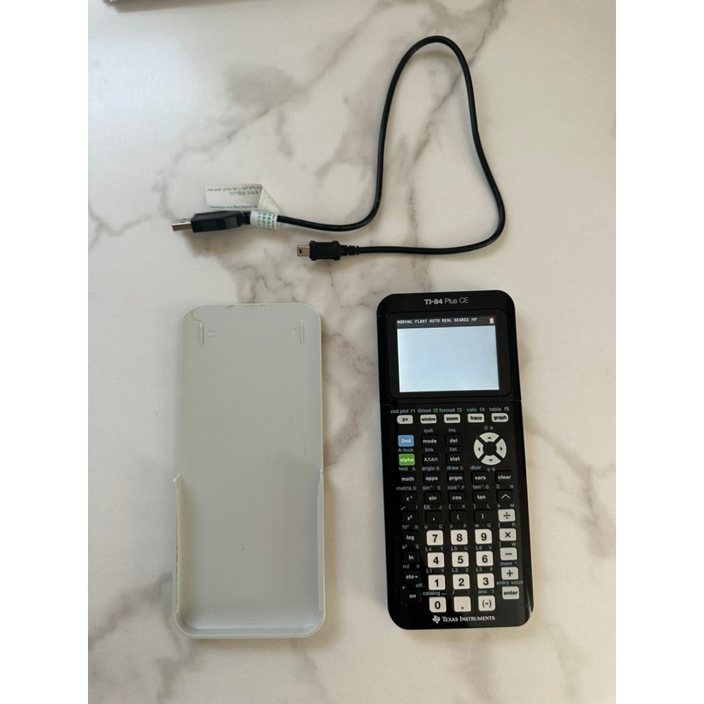 Texas Instruments TI-84 Plus CE Graphing Calculator Black with Charger & Case